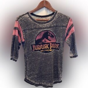 Juniors Jurassic Park Burnout Tee - XS